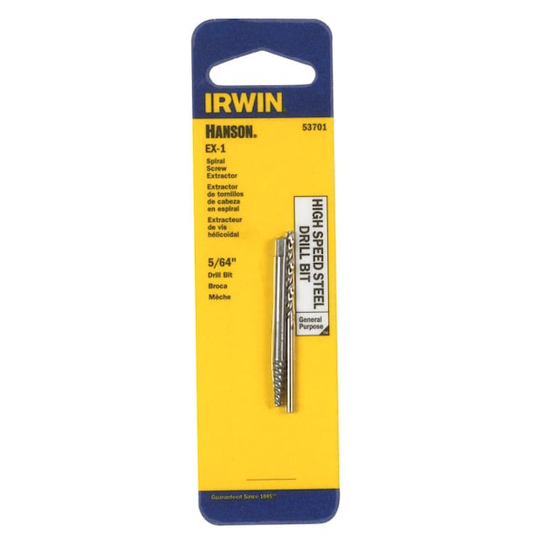 Irwin Irwin Hanson 5/64 in. X 5/64 in. D High Speed Steel Drill Bit Extractor Set 5.4 in. 1 pc 53701 - main